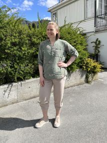 SBalexa Blomster Bluse Grønn