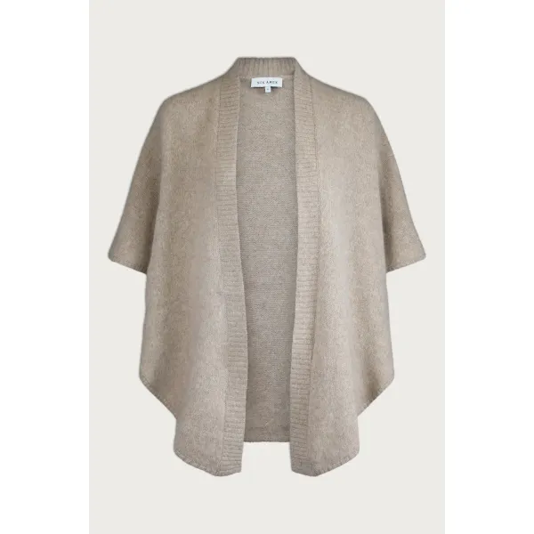 Sanne Beige Mélange Cardigan                |            Sanne Beige Mélange Cardigan fra Six Ámes
