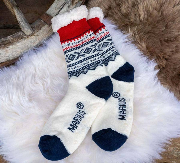 Kosesokker, MARIUS®, hvit/blå/rød  - Image 2