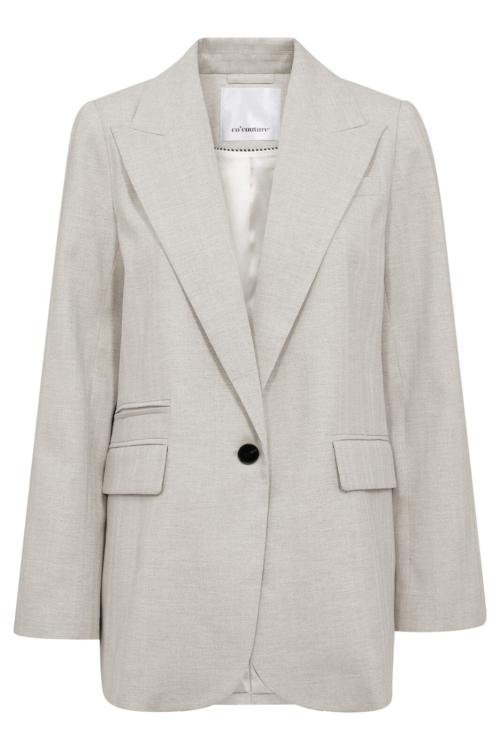 Lisa Linen Single Blazer          |            Lisa Linen Single Blazer Bone fra Co'Couture