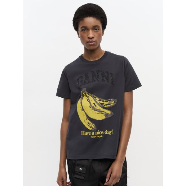 Basic Cotton Jersey Banana Relaxed T-shirt