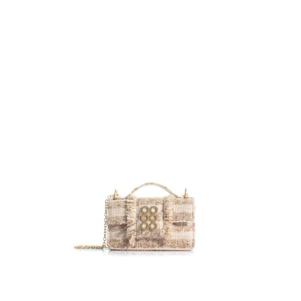 The Petite Basset Tweed Beige/Gold Stripes 