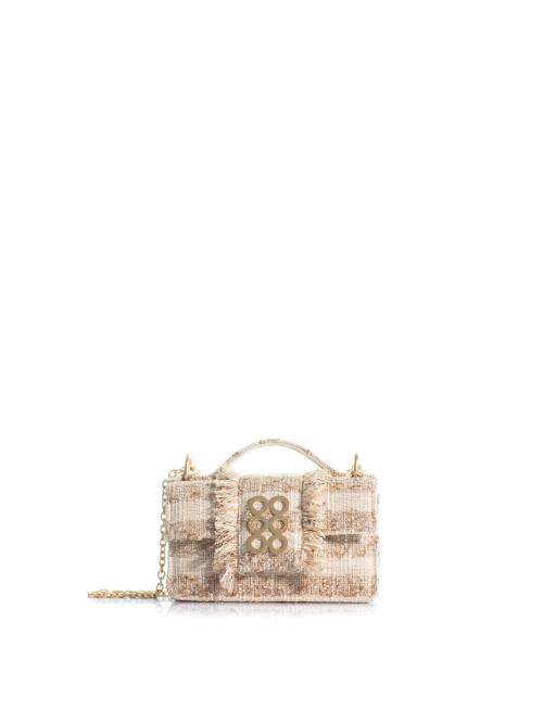 The Petite Basset Tweed Beige/Gold Stripes 
