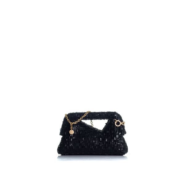 The Mediterraneo Clutch Black Braid 