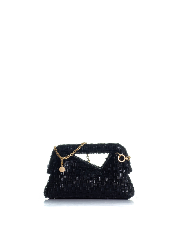 The Mediterraneo Clutch Black Braid 