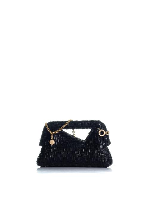 The Mediterraneo Clutch Black Braid 