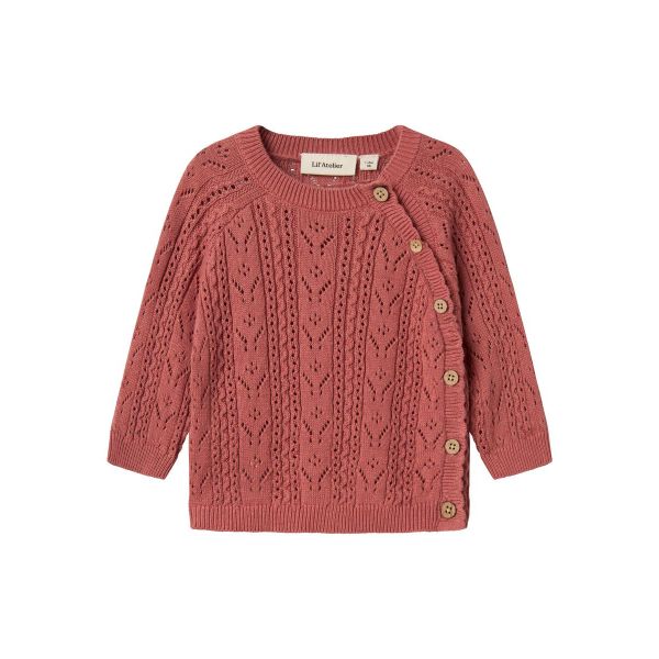 Kajsa Wrap Knit, Withered Rose - Lil' Atelier