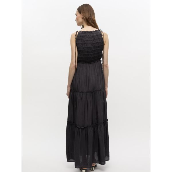 Viscose Habotai Maxi Smock Slip Dress