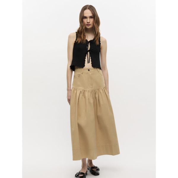 Classic Summer Suiting Long Skirt