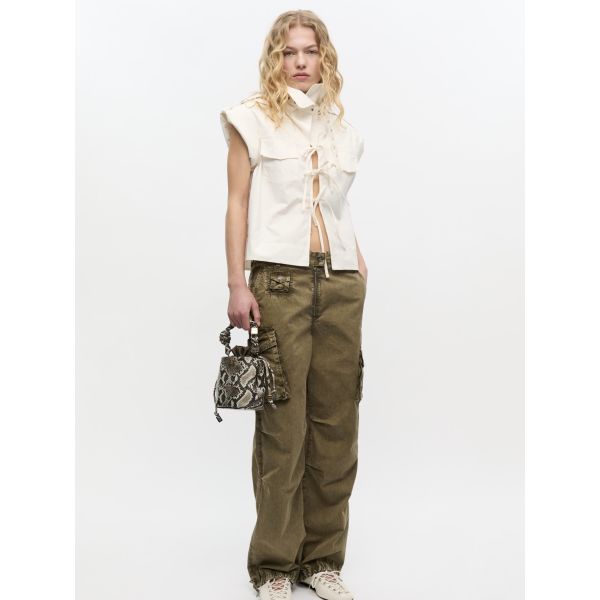 Washed Cotton Twill Pants