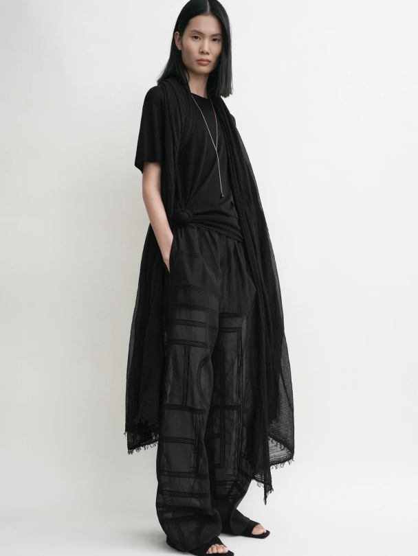 Monogram Crochet Pj Bottoms Black - Image 1