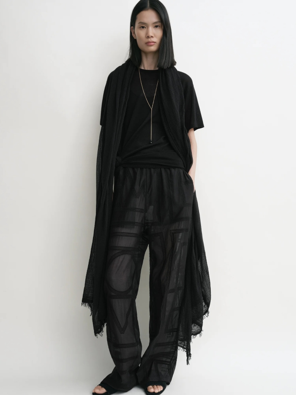 Monogram Crochet Pj Bottoms Black - Image 2