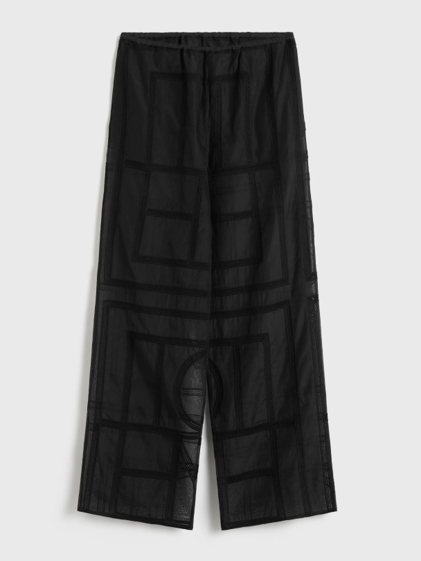 Monogram Crochet Pj Bottoms Black - Image 4