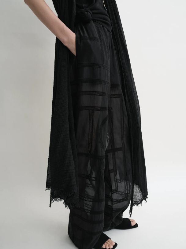 Monogram Crochet Pj Bottoms Black - Image 5