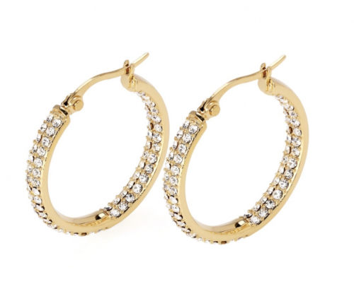 Studio Hoop Clear/Gold