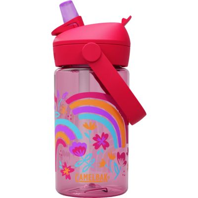 Camelbak drikkeflaske med regnbue og blomster