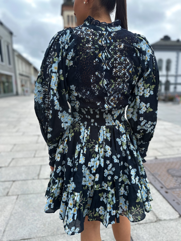 Cotton Slub Mini Dress - Cherry Blossom  - Image 2