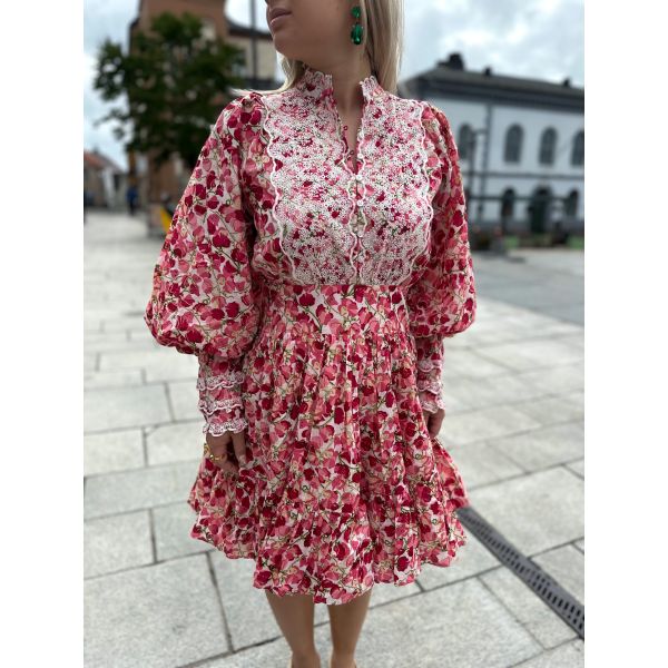 Cotton Slub Mini Dress - Poppy Field