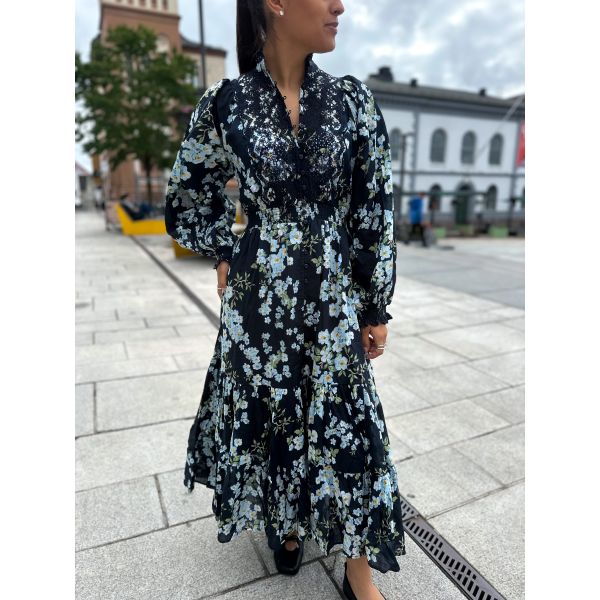 Cotton Slub Midi Dress - Cherry Blossom