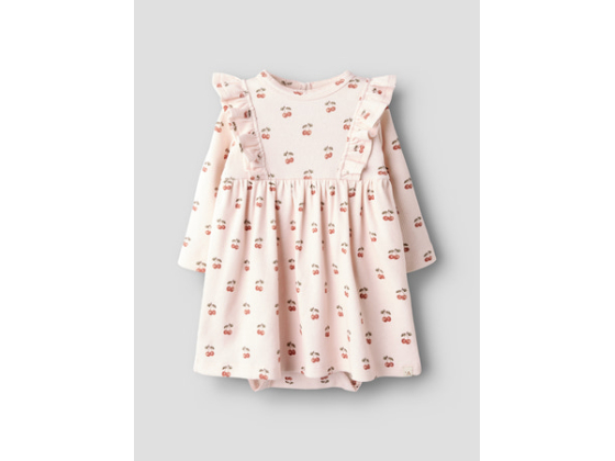 Kjole med body, Silver Peony Cherry - Lil' Atelier