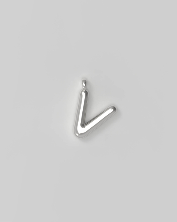 Letter Charm Small - V