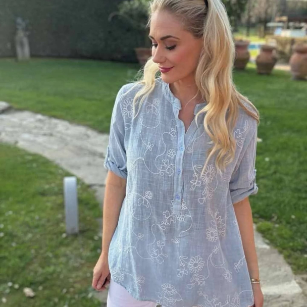 Moondust Maggie Emb Gage bluse