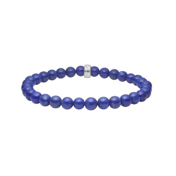 Armbånd på strikk med lapis