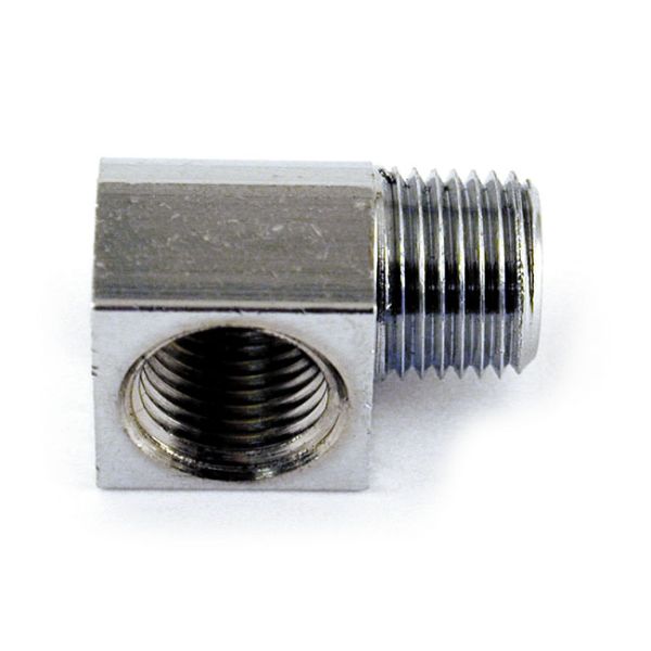 Oil fitting adapter, 90 degree