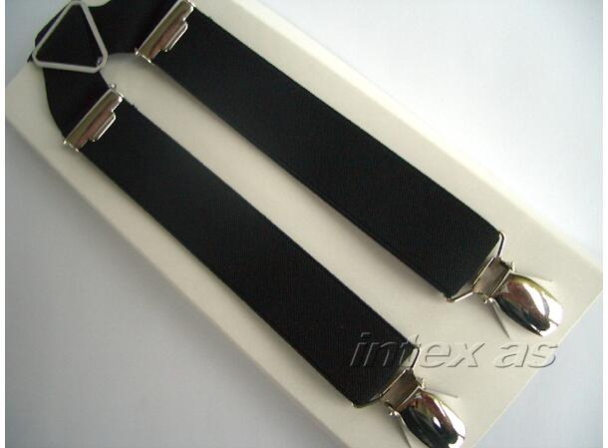 Bukseseler 2,5 bredde, 70 cm lengde Svart