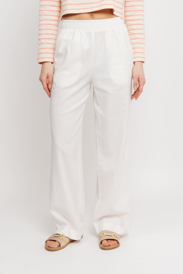 Flaxy Linen Pant - Star White