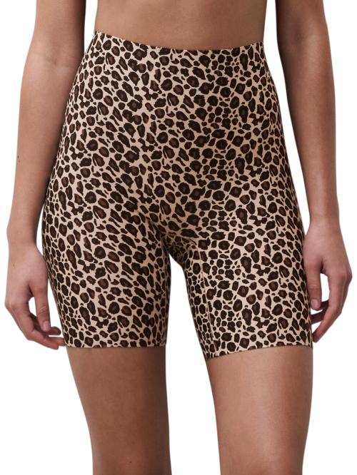 Soft stretch, high waist mid-thigh short panty, Dyreprint