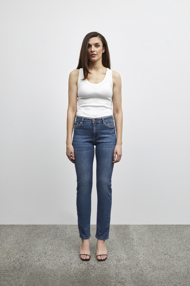 PZsandra HW Jeans Med.Blue L30 - Image 1