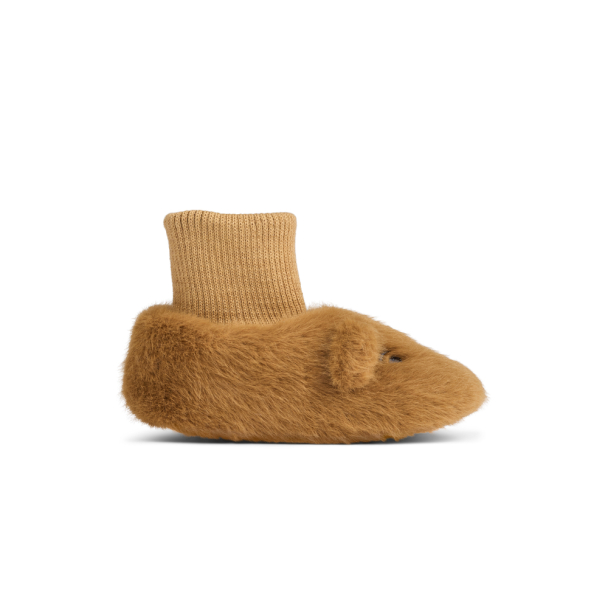 Beth Bear Plush Slippers - Golden Caramel - Image 2