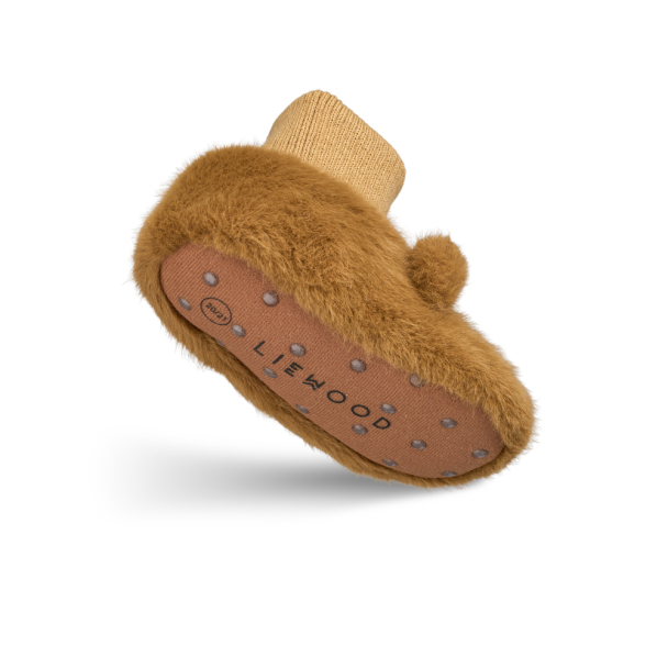 Beth Bear Plush Slippers - Golden Caramel - Image 3