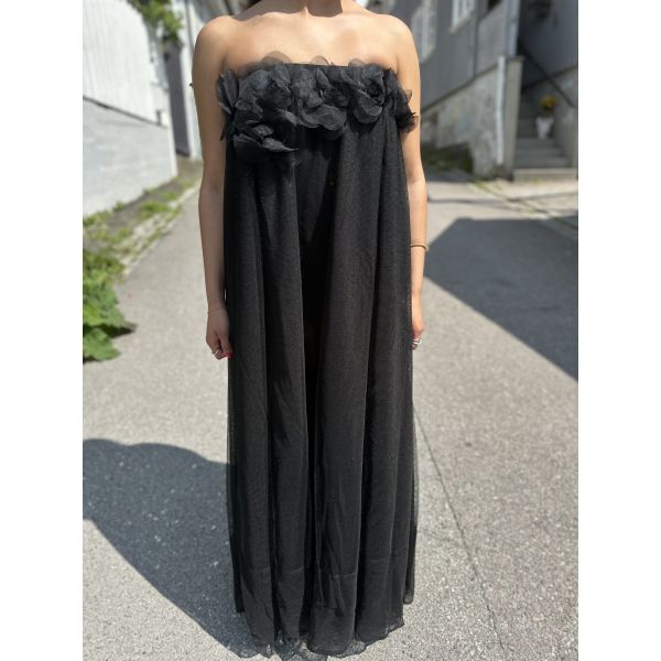 Tulle Decorated Dress - Black 