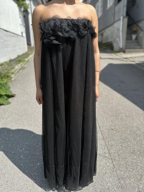 Tulle Decorated Dress - Black 