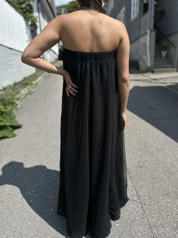 Tulle Decorated Dress - Black  - Image 2