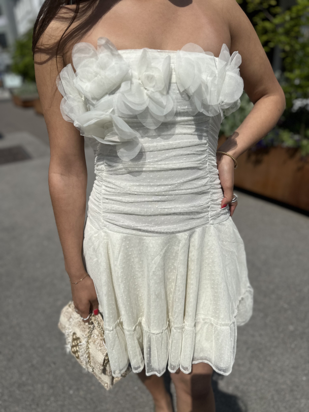 Tulle Mini Dress  - Vintage White  - Image 1