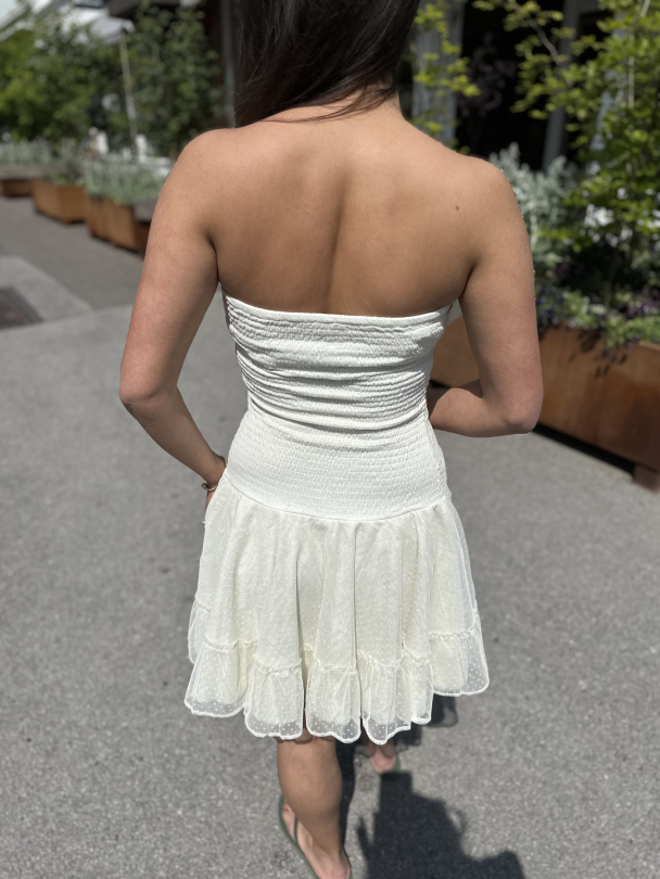 Tulle Mini Dress  - Vintage White  - Image 2