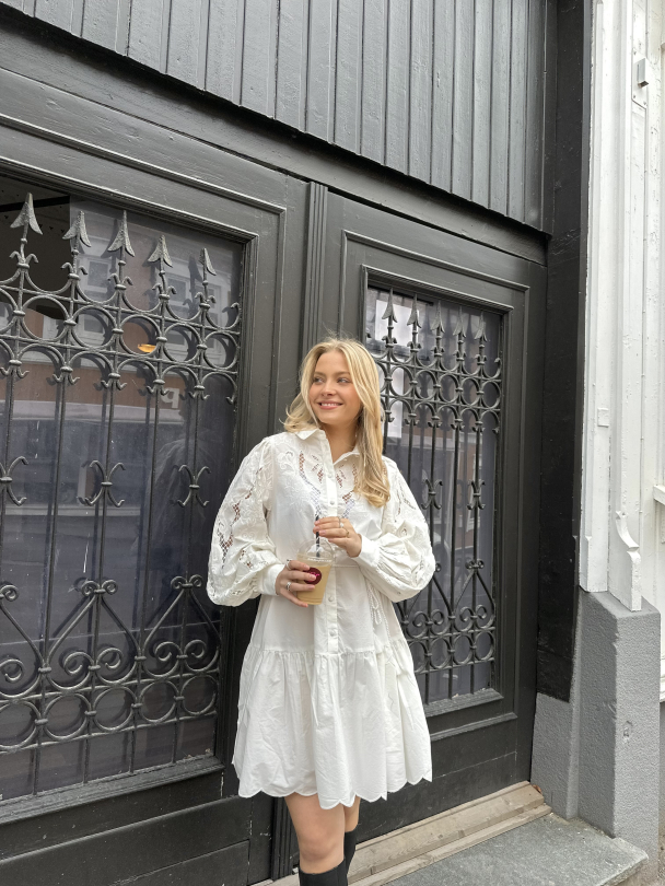Wilma Shirt Dress - Star White - Image 3