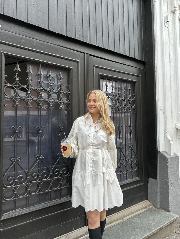 Wilma Shirt Dress - Star White - Image 4