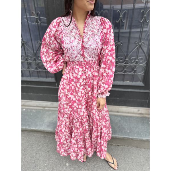 Cotton Slub Midi Dress - Poppy Meadow 