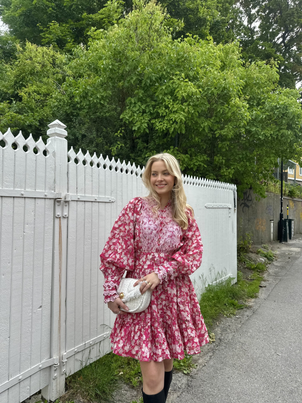 Cotton Slub Mini Dress - Poppy Meadow  - Image 4
