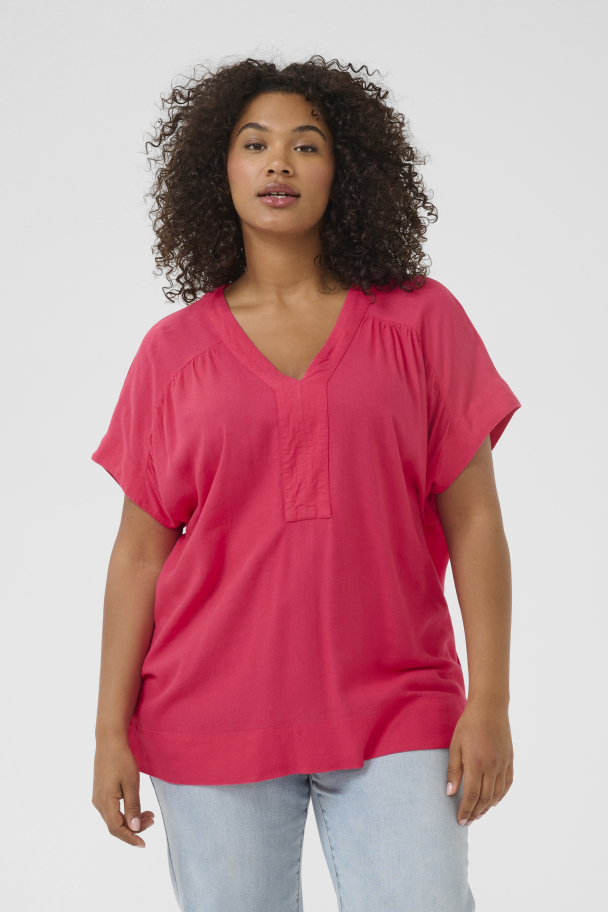 Kaffe Curve Mille bluse i linblanding - Image 5