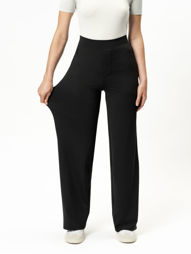 Asana Relaxed Straight Pant Black - Image 4