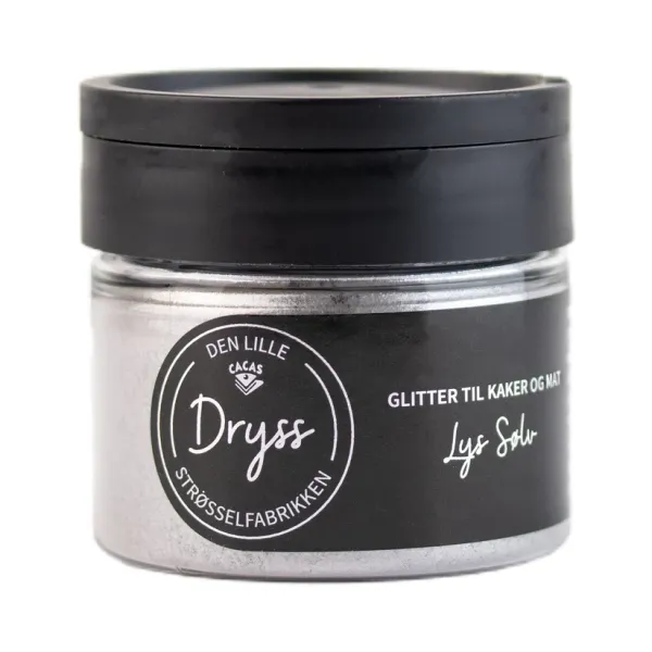 Dryss Glitterpulver Lys Sølv 10g