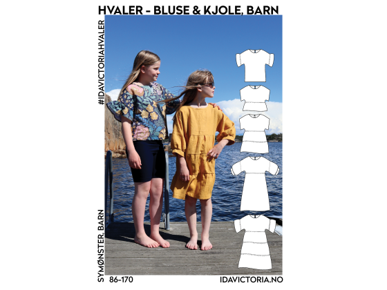 Hvaler – bluse & kjole, BARN (86-170)  IV24-044 