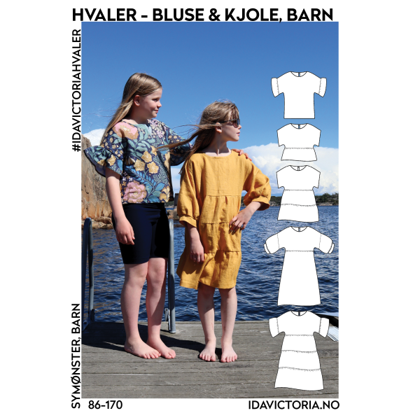 Hvaler – bluse & kjole, BARN (86-170)  IV24-044 