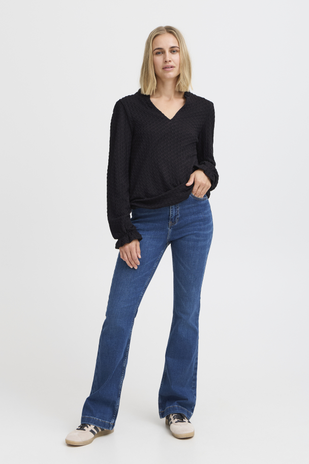 PZbecca UHW Bootcut Leg Med.Blue L32 - Image 1