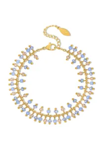 Double Bead Bracelet , Blue